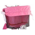 Vložka do košíka ružová s bielymi stužkami